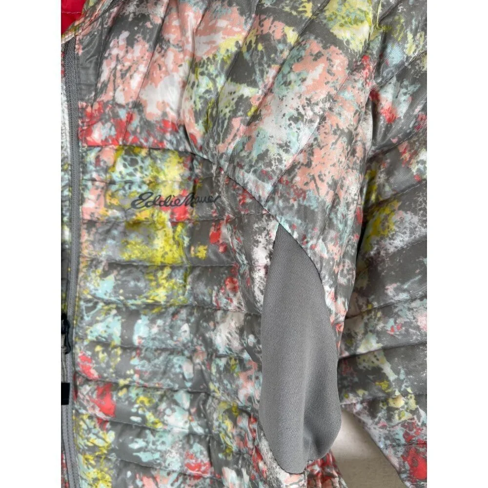 Eddie Bauer Womens Size XS Zip Jacket Storm 800 Quilted Goose Down Bright‎ Camo